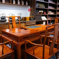 BỘ BÀN TRÀ ĐẠO GỖ HƯƠNG LÀO CAO CẤP 1,8M