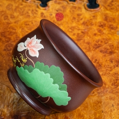 CHÉN TRÀ CHỦ TỬ NÊ VẼ HOA SEN (160ml)