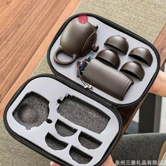 QUÀ TẶNG BỘ ẤM TRÀ DU LỊCH HÌNH HỘP VẢI