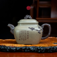 ẤM TRÀ TỬ SA THIÊN THANH NÊ DÁNG TRÚC CÁCH ĐIỆU ( 300ml )