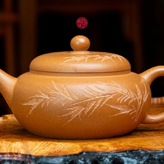 ẤM TRÀ TỬ SA GIÁNG BA NÊ DÁNG TIỂU BÌNH TRÚC ĐOẠN (140ml)