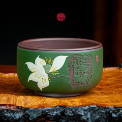 CHÉN TRÀ CHỦ TỬ NÊ PHỦ LỤC NÊ VẼ HOA SEN (120ml)