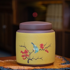 HŨ TRÀ TỬ SA TỬ NÊ HỌA CHIM CAO CẤP ( 300 GRAM TRÀ )