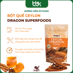Bột Quế Ceylon hữu cơ Dargon Super 150gr