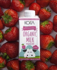 Sữa bò hữu cơ Koita 200ml vị dâu ít béo