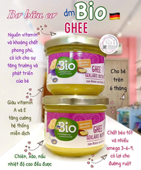 BƠ GHEE HỮU CƠ CHO BÉ DM BIO/ENER BIO ĐỨC- 180GR