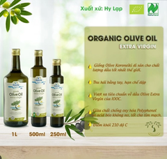DẦU EXTRA VIRGIN OLIU HỮU CƠ MANI 1 LÍT