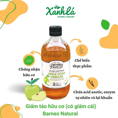 GIẤM TÁO HỮU CƠ BARNES NATURELS ÚC 500ml