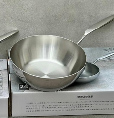 Chảo inox Kaiyo size 24 sâu lòng