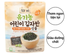 Rong biển vụn ăn liền hữu cơ vị Rau củ Alvins 21gr