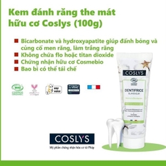 Kem đánh răng trắng răng bạc hà hữu cơ Coslys 100gr