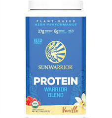 Bột Protein Thực Vật Hữu Cơ Warror Blend Sunwarrior vị vani 750gr