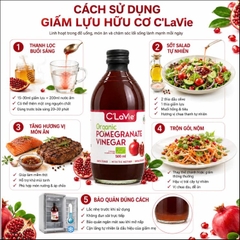 Giấm Lựu Hữu Cơ Clavie 500ml