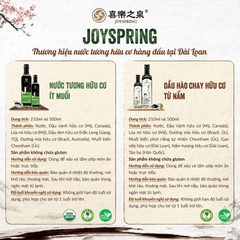 Nước tương hữu cơ ít muối Joyspring 210ml