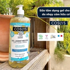 SỮA TẮM dạng gel cho DA NHẸ CẢM hữu cơ Coslys 1 L