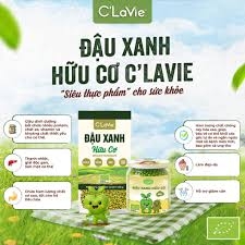 Đậu Xanh Hữu Cơ C'Lavie 200gr (Túi)