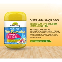 Kẹo Omega 3 DHA fish Oil Nature's Way - Kẹo Dẻo Bổ Sung Dầu Cá 60v ( Hộp)