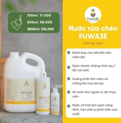 Nước rửa chén Fuwa3e 3800ml