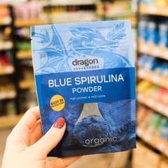 Bột tảo Blue Spirulina hữu cơ Dragon Superfoods 75g