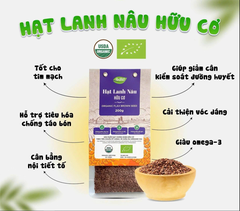 Hạt lanh nâu hữu cơ Anbio 200gr