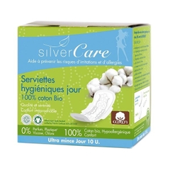 BĂNG VỆ SINH HỮU CƠ SIÊU MỎNG CÓ CÁNH BAN NGÀY SILVERCARE 10 MIẾNG