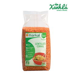 Hạt Đậu Lăng đỏ san hô hữu cơ Markal 500gr