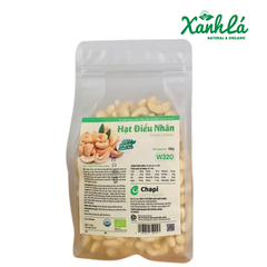Hạt Điều Hữu cơ nguyên 400gr ( Túi )