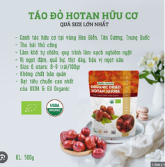Táo Đỏ Hữu Cơ Hotan Green Nature 500gr ( Túi)