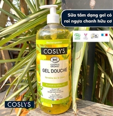 SỮA TẮM dạng gel cỏ roi ngựa chanh hữu cơ Coslys 1 L