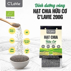 Hạt Chia Hữu Cơ Clavie đóng túi 200gr