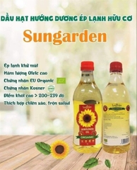 DẦU ĂN HƯỚNG DƯƠNG ÉP LẠNH HỮU CƠ SUNGARDEN 1L
