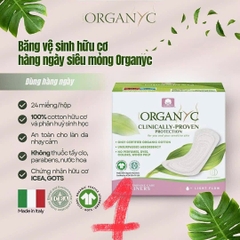 Băng vệ sinh hữu cơ hàng ngày siêu mỏng Organyc 24 miếng