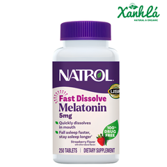 Viên ngậm ngủ ngon Natrol Sleep Melatonin 5mg của Mỹ