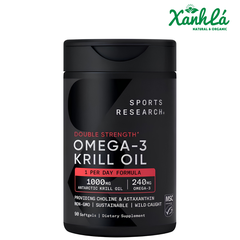 Omega 3 Nhuyễn thể Sports Research Omega-3 Krill Oil Double Strength 1000mg ( 60v )