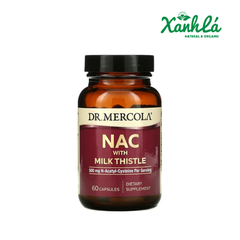 Viên uống thải độc, chống oxy hóa NAC + kế sữa Dr Mercola Lọ 60v ( Lọ)
