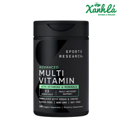Viên Uống Bổ Sung Vitamin Tổng Hợp Multivitamin Sports Research 180v Của Mỹ ( Hộp)