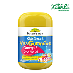 Kẹo Omega 3 DHA fish Oil Nature's Way - Kẹo Dẻo Bổ Sung Dầu Cá 60v ( Hộp)