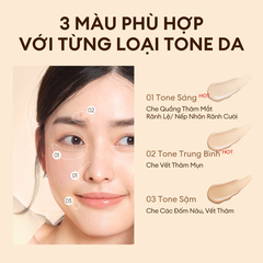 BẢNG KEM CHE KHUYẾT ĐIỂM COLORKEY TARGETING THREE-COLOUR CONCEALER PALETTE
