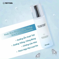 Nước hoa hồng dưỡng trắng diamond (PRETTYSKIN PURE BRIGHTENING DIAMOND TONER), dung tích 150ml .hiệu PRETTYSKIN
