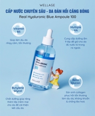 Sản Phẩm Dưỡng Ẩm Da Wellage Real Hyaluronic Blue 100 Ampoule 60ml