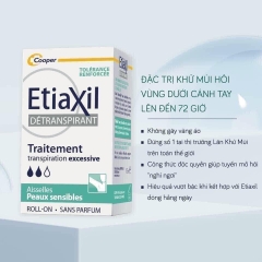 Lăn khử mùi và ngăn mùi mồ hôi dành cho da nhạy cảm 15ml. Hiệu Etiaxil (Detranspirant sensitive peaux sensibles roll-on)