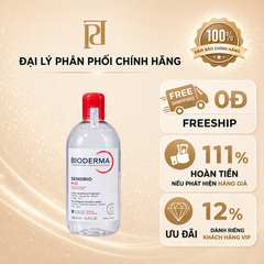 3401345935571-Bioderma - Sensibio H20 500ml-Dung dịch làm sạch và tẩy trang Micellar cho da thường và da nhạy cảm