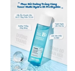 Nước hoa hồng phục hồi, dưỡng trắng (PRETTYSKIN MULTI HYDRA B5 CALMING & REPAIRING TONER) dung tích 205ml, dạng chai, hiệu PRETTYSKIN