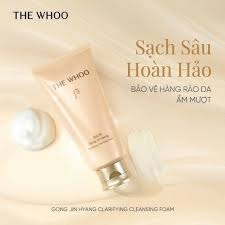 THE WHOO Sữa Rửa Mặt CLARIFYING CLEANSING FOAM 180ML - 51107010 / 51107787 [Tuýp Sữa Rửa Mặt Màu Vàng Nhạt]