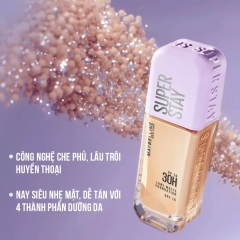 KEM NỀN LÂU TRÔI ĐẾN 30H MAYBELLINE SUPER STAY 115 (NẮP TÍM)