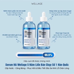 Sản Phẩm Dưỡng Ẩm Da Wellage Real Hyaluronic Blue 100 Ampoule 60ml
