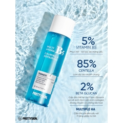 Nước hoa hồng phục hồi, dưỡng trắng (PRETTYSKIN MULTI HYDRA B5 CALMING & REPAIRING TONER) dung tích 205ml, dạng chai, hiệu PRETTYSKIN