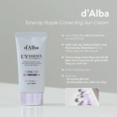 Kem Chống Nắng Nâng Tone 50ml (d'Alba Waterfull Tone-Up Sun Cream Purple SPF50+ PA+ + + + 50ml )
