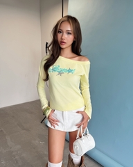 Áo Thun Trễ Vai Tay Dài Heaven Sent Form Ôm - HS_TS022