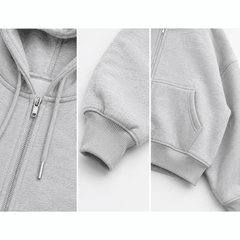 Áo Khoác Nỉ Bông Hoodie Zip HEAVEN SENT Form Boxy Cánh Dơi - HS_HD003